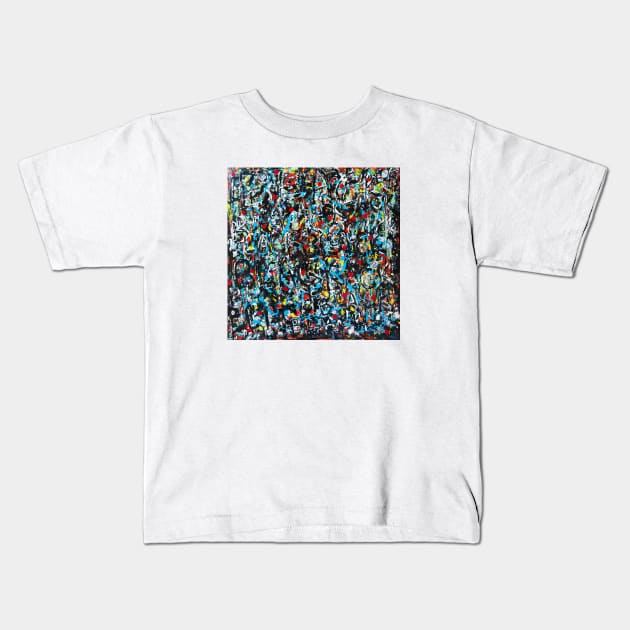 Acrylic Pouring Painting - Black Lives Matter Kids T-Shirt by thecolddots